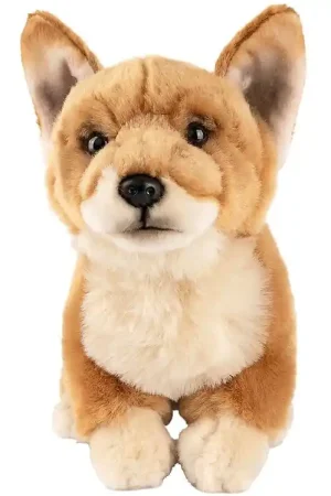 Alleen Vandaag Living Nature Knuffel - 23x21 cm - Dorgi - Bruin