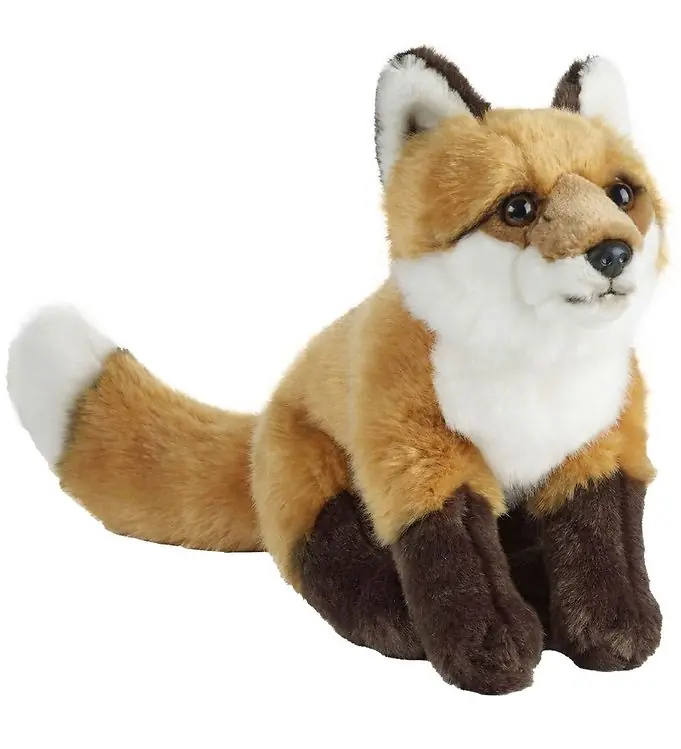 Living Nature Knuffel - 21x36 cm - Vos - Oranje Alleen Vandaag