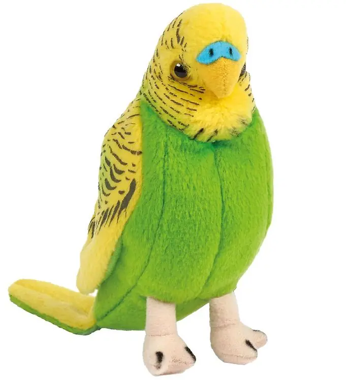 Bestseller Living Nature Knuffel - 10x5 cm - Grasparkiet m. Geluid - Geel