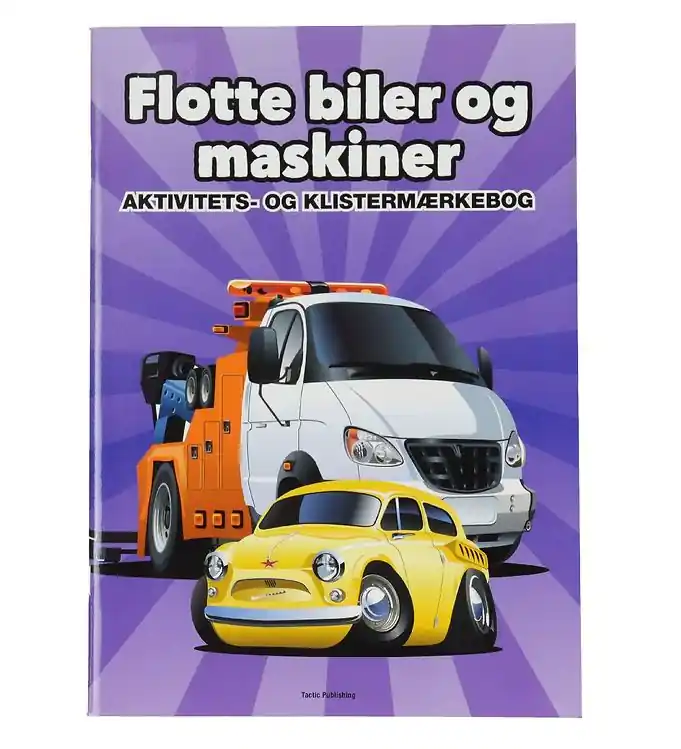 TACTIC Activiteitenboek m. Stickers - Leuke Auto's En machines Snelle Levering
