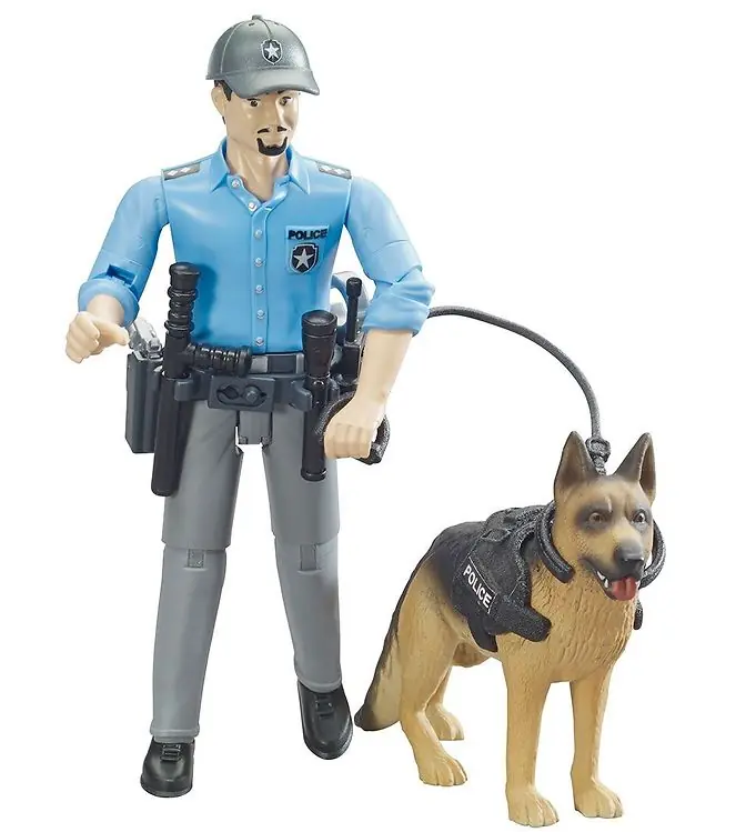 Bruder Figuur - bworld - Politieagent m. Politiehond - 62150 Alleen Vandaag