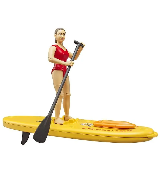 Bruder Figuur - bworld - Badmeester m. Paddleboard - 62785 Populair