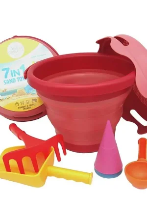 Compact Toys Strandset - 7 Onderdelen - Rood Flitsaanbieding