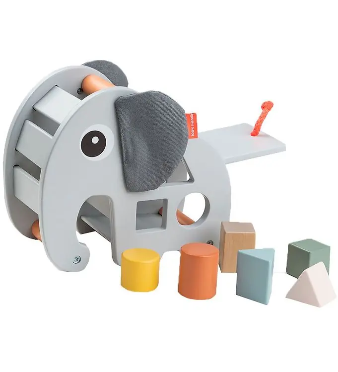 Uitverkoop Done by Deer Vormenstoof - Hout - Elphee Grey