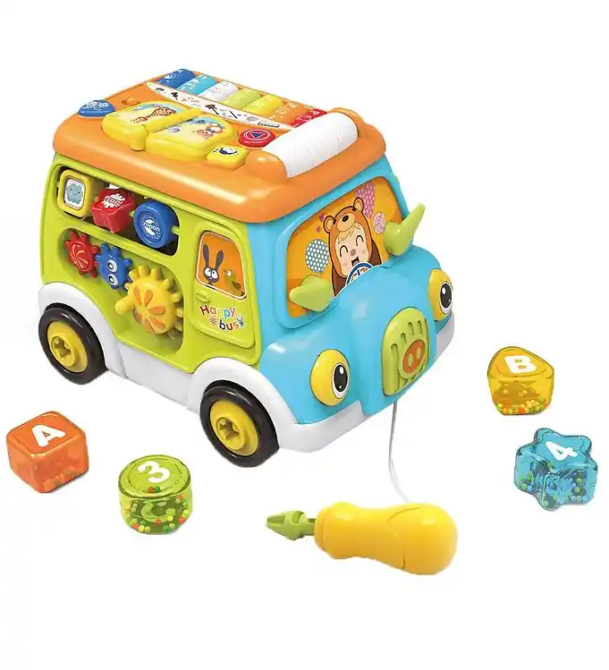 Dagaanbieding Scandinavian Baby Products Activiteitenspeelgoed - Bus m. Licht/