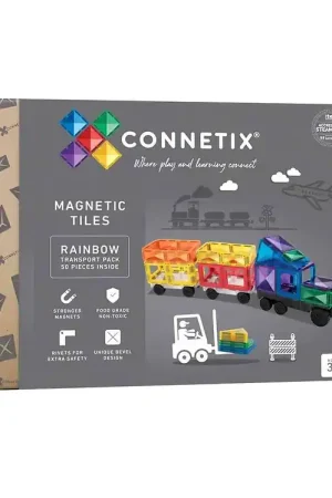 Nieuw Connetix Magneetset - Transport - 50 Onderdelen - Rainbow