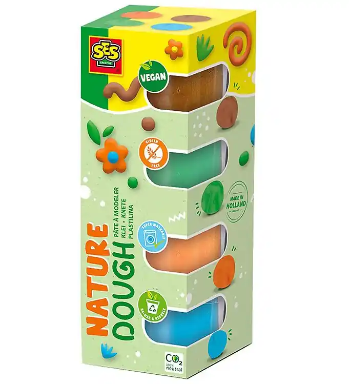 Op = Op SES Creative Speelklei - 4x90g - Nature