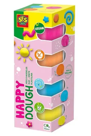 Actieprijs SES Creative Speelklei - 4x90g - Happy