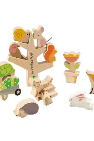 Tender Leaf Houten Speelgoed - Stapel dieren - 16 Onderdelen - D Koopje