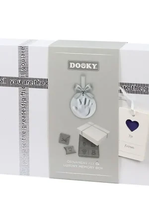 Op = Op Dooky Set - Happy Hand - Handafdruk m. Zilveren lint + bewaardoo