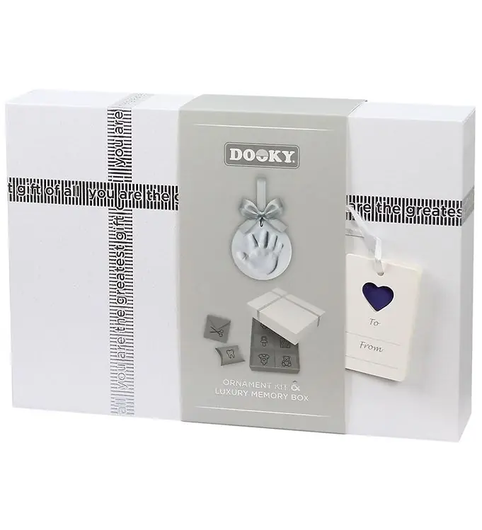 Op = Op Dooky Set - Happy Hand - Handafdruk m. Zilveren lint + bewaardoo