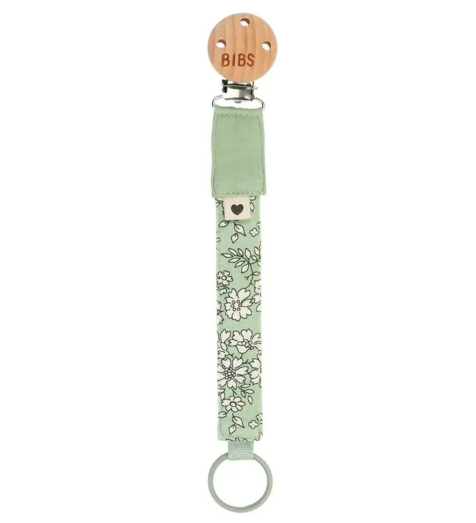 Koopje BIBS X Liberty Speenketting - Bloemen - Sage