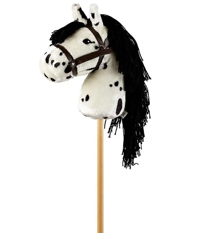 By Astrup Hobbypaard - 68 cm - Wit m. Stippen Exclusieve Aanbieding
