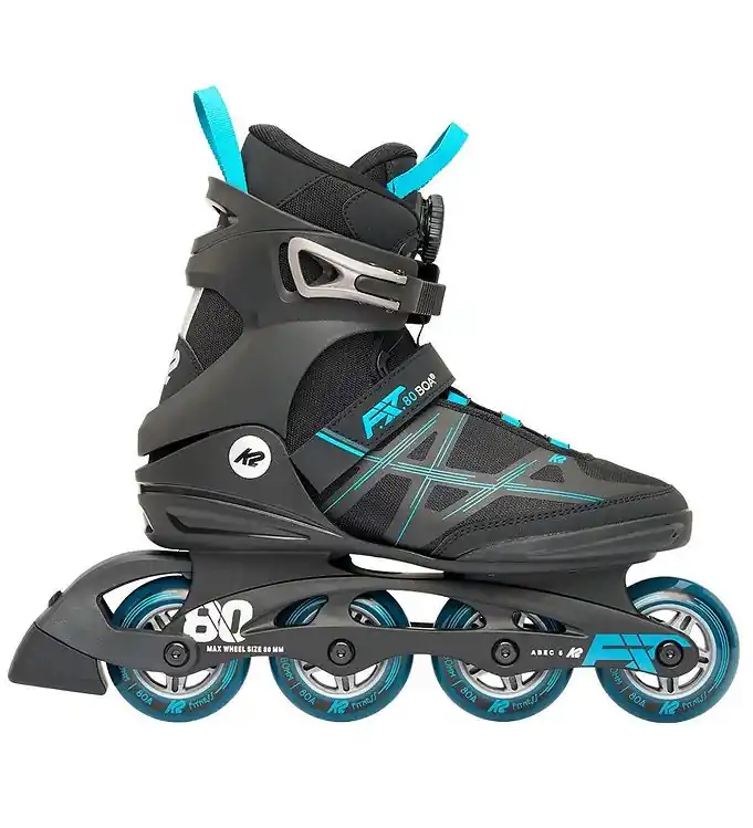 K2 Rolschaatsen - F.I.T. 80 Boa - Blauw/Zwart - Skeelers Uitverkoop