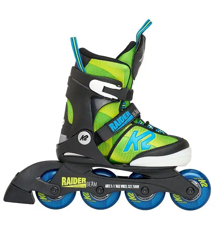 Exclusieve Aanbieding K2 Rolschaatsen - Raider Beam - Groen/Zwart - Skeelers