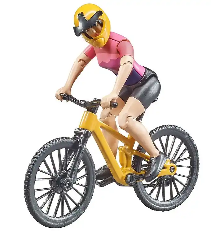 Beperkte Voorraad Bruder Figuur m. Fiets - bworld - Fietser - Vrouw - 63111