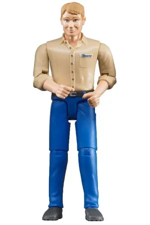 Aanbieding Bruder Figuur - bworld - Man m. Blauw Broek - 60006
