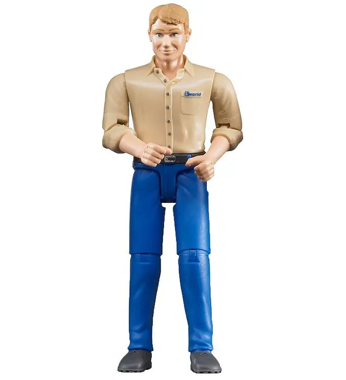 Aanbieding Bruder Figuur - bworld - Man m. Blauw Broek - 60006