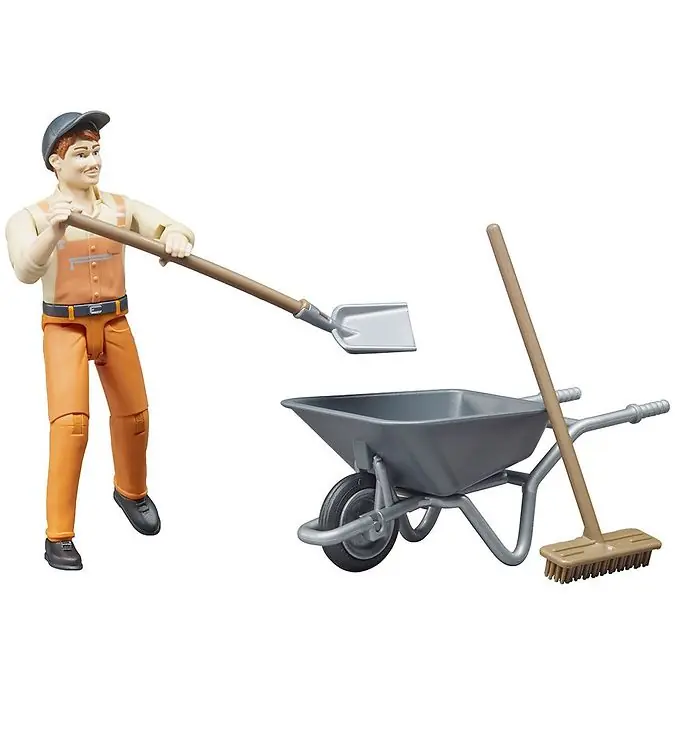 Flitsaanbieding Bruder Figuur - bworld - Gemeentewerker m. Accessoires - 62130