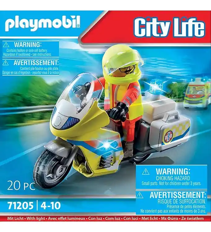Beperkte Voorraad Playmobil City Life - Reddingsmotor - 71205 - 20 Onderdelen