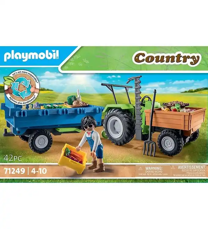 Playmobil Country - Traktor m. Trailer - 71249 - 42 Onderdelen Nu Kopen