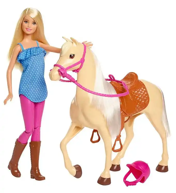 Barbie Poppenset - Doll Eend Horse (Blond) Koopje