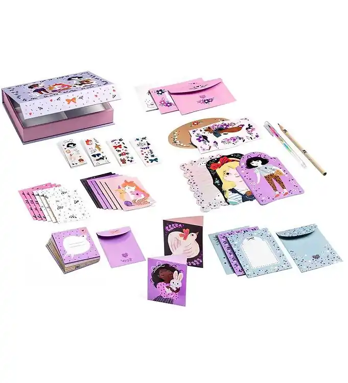 Djeco Briefpapier - 67 Onderdelen - Lucille Direct Verzonden