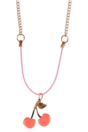 Meri Meri Ketting - Emaille kersen Necklace Lage Kosten