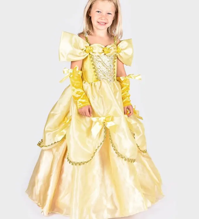 Den Goda Fen Verkleedkleren - Prinsessenjurk - Geel Flitsaanbieding