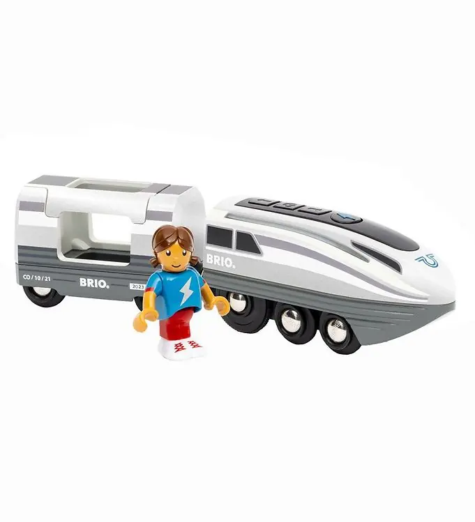 Hoge Kwaliteit BRIO World Trein- Turbo Train - Grijs 36003