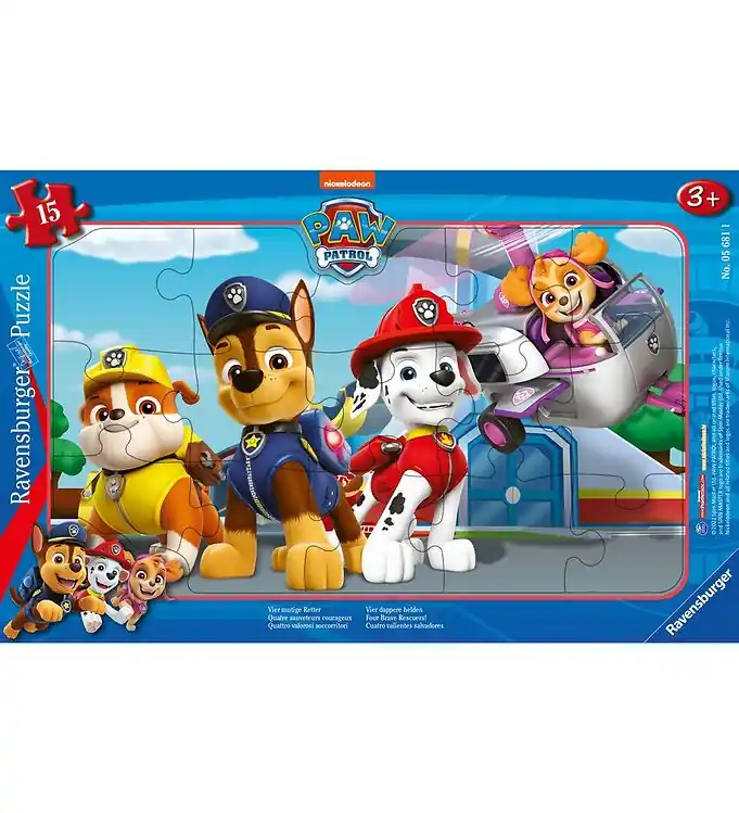 Flitsaanbieding Ravensburger Puzzel - 15 Bakstenen - Paw Patrol Vier dappere res