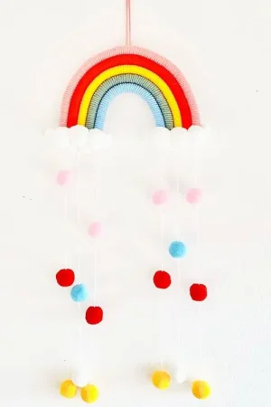 MillaVanilla Hangspeeltje - Macramé Regenboog - Multi Weekendaanbieding