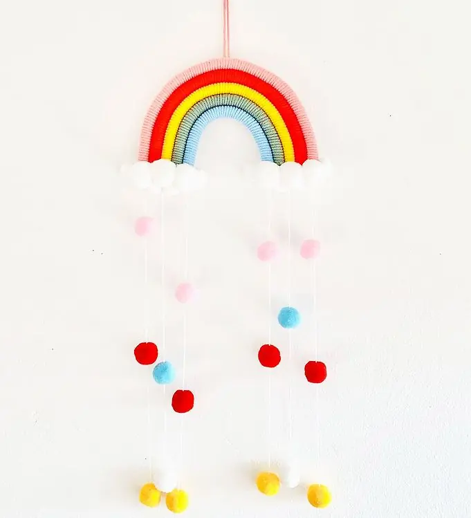 MillaVanilla Hangspeeltje - Macramé Regenboog - Multi Weekendaanbieding