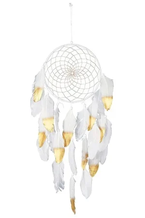 MillaVanilla Dromenvanger - Hangspeeltje m. Veer - Wit/Goud Betrouwbaar