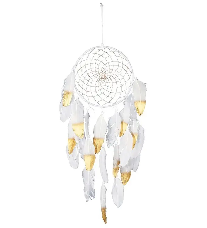 MillaVanilla Dromenvanger - Hangspeeltje m. Veer - Wit/Goud Betrouwbaar