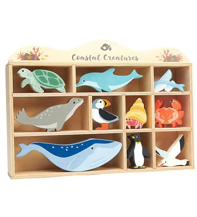 Veilige Betaling Tender Leaf Houten Speelgoed - Zeedieren - Multicolour