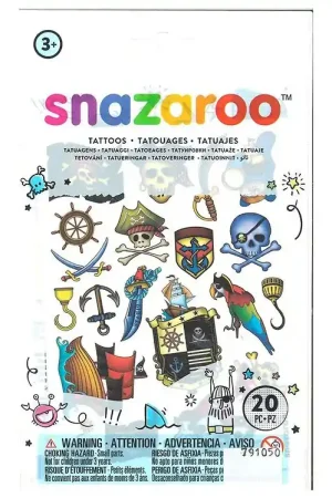 Direct Verzonden Snazaroo Tattoos - 20 st. - Piraat