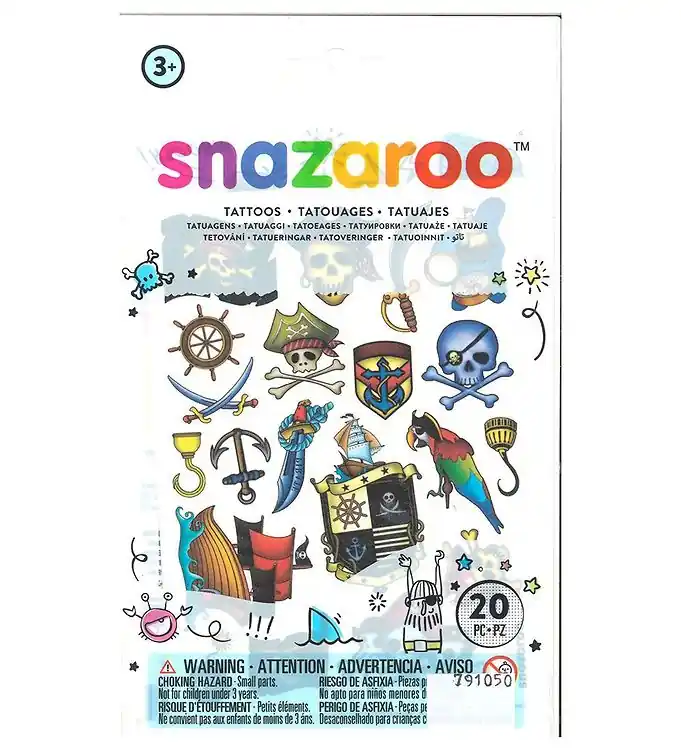 Direct Verzonden Snazaroo Tattoos - 20 st. - Piraat