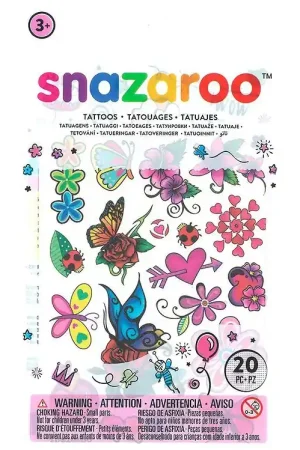 Betaalbaar Snazaroo Tattoos - 20 st. - Lente