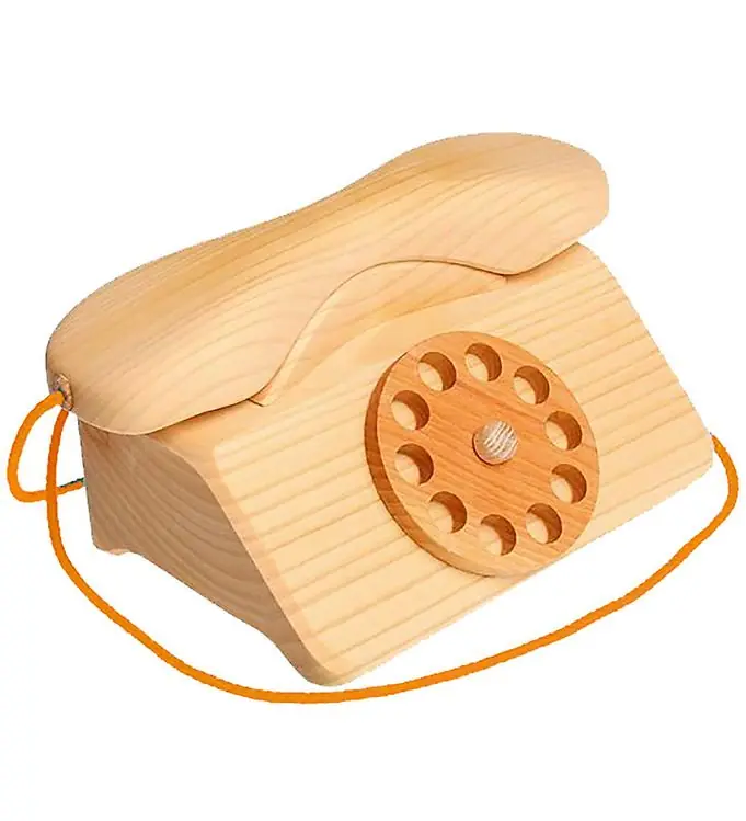 Grimms Houten Speelgoed - Telefoon - Naturel Voordeelprijs