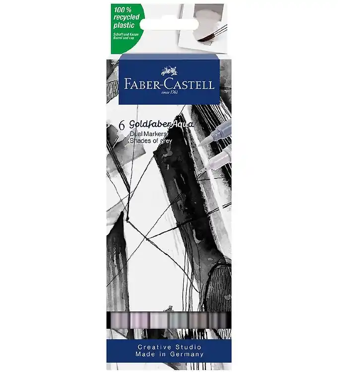 Hoge Kwaliteit Faber-Castell Markers - Grijs - 6 st.