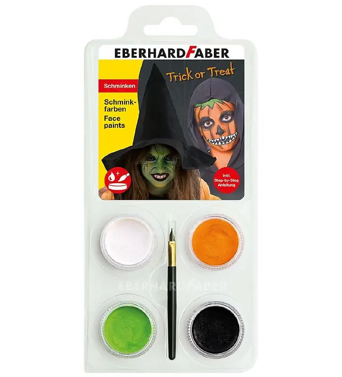 Superprijs Eberhard Faber Schmink - 4 Kleuren - Pompoen/heks