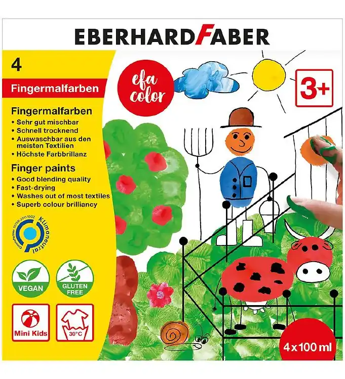 Eberhard Faber Vingerverf - 4 st. - 100 ml Lage Kosten