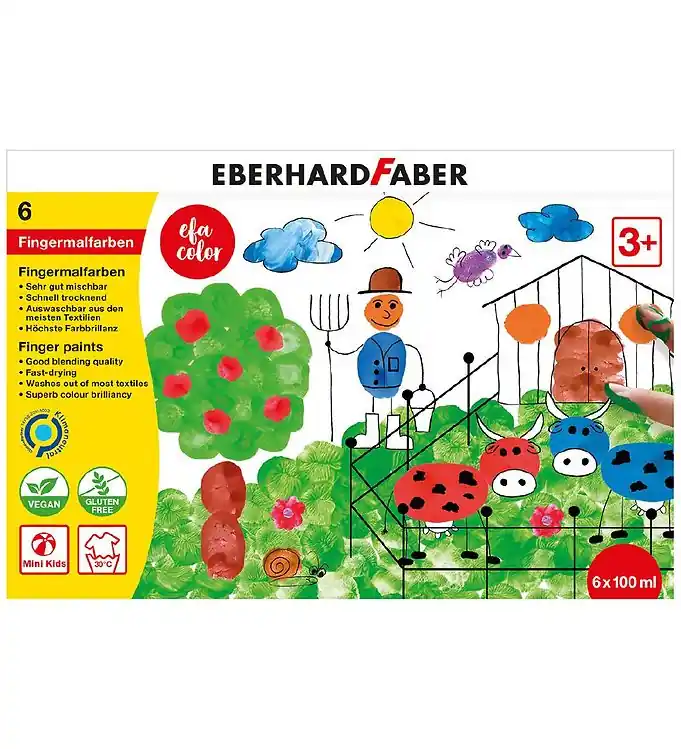 Seizoensaanbieding Eberhard Faber Vingerverf - 6 st. - 100 ml.