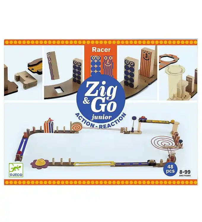 Express Levering Djeco Knikkerbaan - Zig & Go Racer - 51 Onderdelen