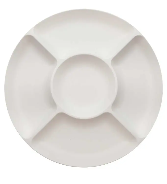 Korting SnikSnack Snackbakje - 5 Vakken - 25 cm - Wit