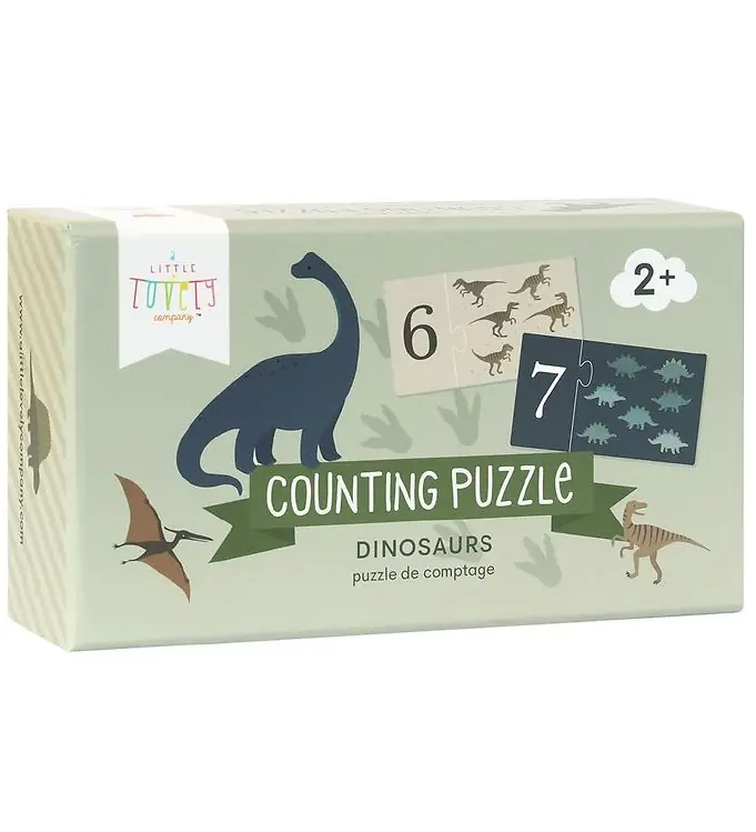 Shop Nu A Little Lovely Company Puzzelspel m. Nummers 1-10 - Dinosaur