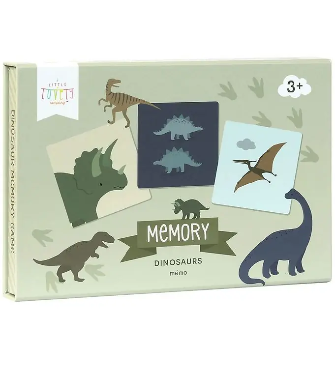 A Little Lovely Company Memory Spel - 30 Bakstenen - Dinosaurus Uitverkoop