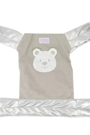Speciale Aanbieding Tiny Treasures Poppen Accessoires - Voetenzak - Grijs m. Beer