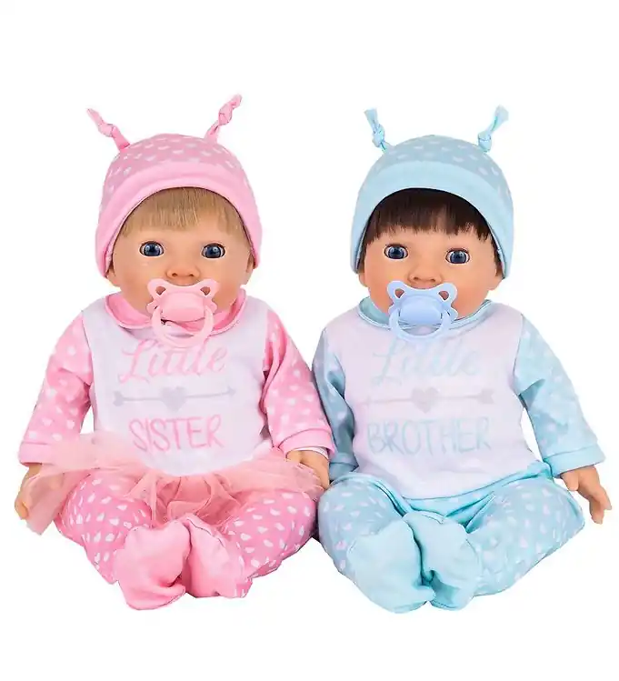 Veilige Betaling Tiny Treasures Poppen - Tweeling - Broer/Zuster-outfit
